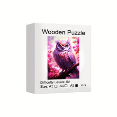 Owl Wooden Jigsaw Puzzle Animal Educational Toy for Adults