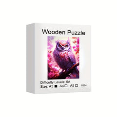 Owl Wooden Jigsaw Puzzle Animal Educational Toy for Adults