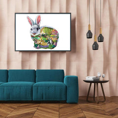 Rabbit Forest Puzzle Challenging DIY Crafts Christmas Wooden Jigsaw P