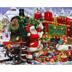Christmas Train Wooden Puzzle Animal Puzzle Adult Decompression Toy