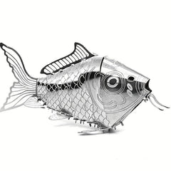 Little Carp 3D Metal Puzzle Building Blocks Model Kit Brain Teaser Fidget Toy