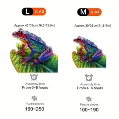Frog On The Leaves Puzzle Animal Adult Decompression Round Difficult Toy