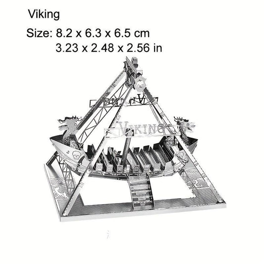 3D Metal Jigsaw Puzzle Model DIY Educational Viking Pirate Gift