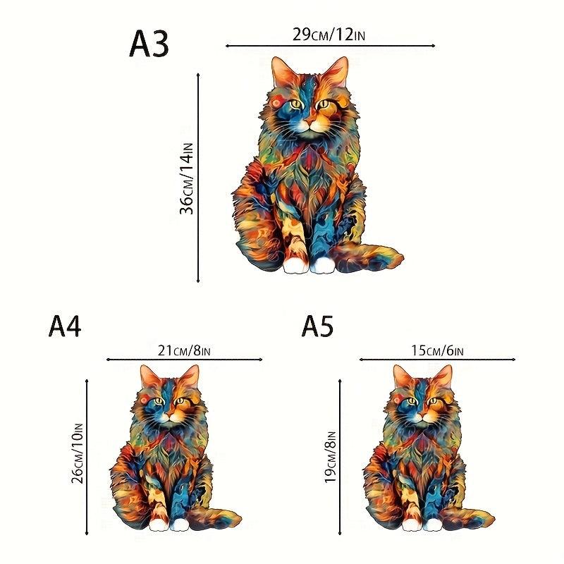 Cat Wooden Puzzle - Fun Family Game