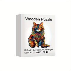 Cat Wooden Puzzle - Fun Family Game