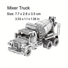 3D Metal Jigsaw Puzzle Model DIY Engineering Car Series Mixing Car