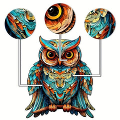 Owl Alien Wooden Puzzle Decoration Family Friends Game Gift Children