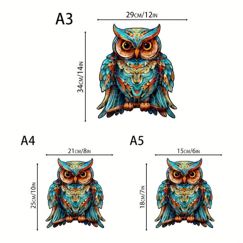 Owl Alien Wooden Puzzle Decoration Family Friends Game Gift Children