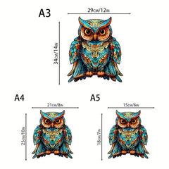 Owl Alien Wooden Puzzle Decoration Family Friends Game Gift Children