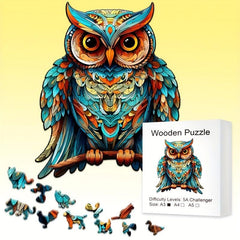 Owl Alien Wooden Puzzle Decoration Family Friends Game Gift Children
