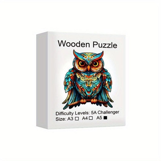Owl Alien Wooden Puzzle Decoration Family Friends Game Gift Children