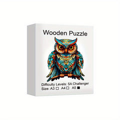 Owl Alien Wooden Puzzle Decoration Family Friends Game Gift Children