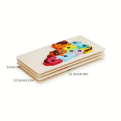 Wooden Animal Shape Puzzles for Kids 3+ Years