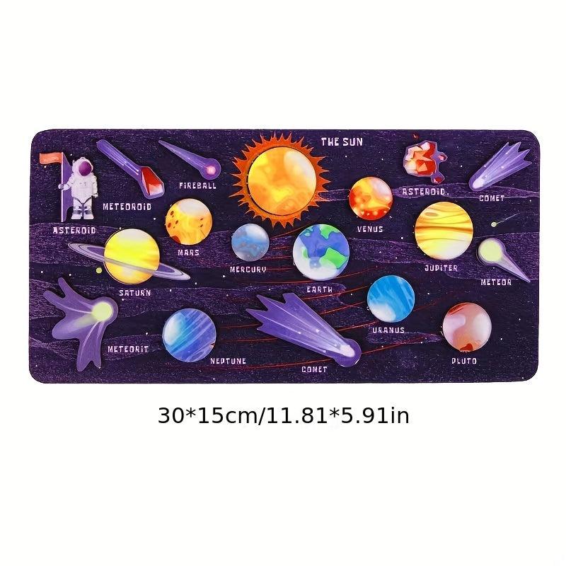 Wooden Solar System Puzzle for Kids Parties & Play