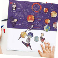 Wooden Solar System Puzzle for Kids Parties & Play