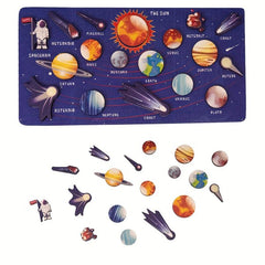 Wooden Solar System Puzzle for Kids Parties & Play