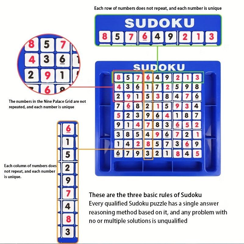 Sudoku Chess Game Puzzle Nine Palace Grid Logic Training Toy