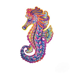 Seahorse Wooden Jigsaw Puzzle Unique Animals Shaped Wood Puzzles Perfect Gift