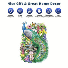 Peacock Wooden Jigsaw Puzzles Advanced Puzzle With Gift Package