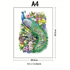 Peacock Wooden Jigsaw Puzzles Advanced Puzzle With Gift Package