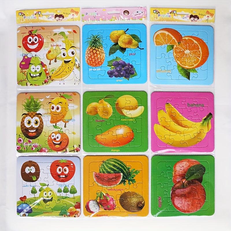 3pcs Children Baby Educational Puzzle Toy Toddler Cartoon Puzzle Board Gift