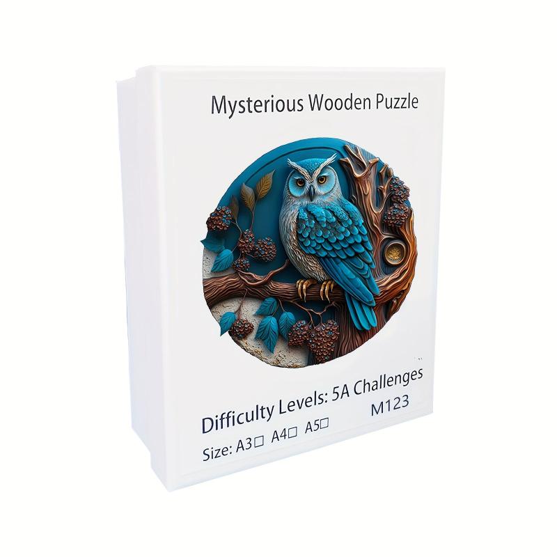Wooden Animal Puzzle for Adults & Kids - Unique Bird-Shaped Jigsaw Gift