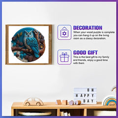 Wooden Animal Puzzle for Adults & Kids - Unique Bird-Shaped Jigsaw Gift