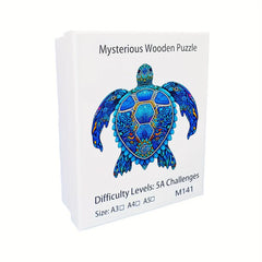Wooden Turtle Puzzle Gift Pack for Adults and Children