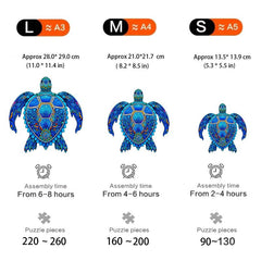 Wooden Turtle Puzzle Gift Pack for Adults and Children
