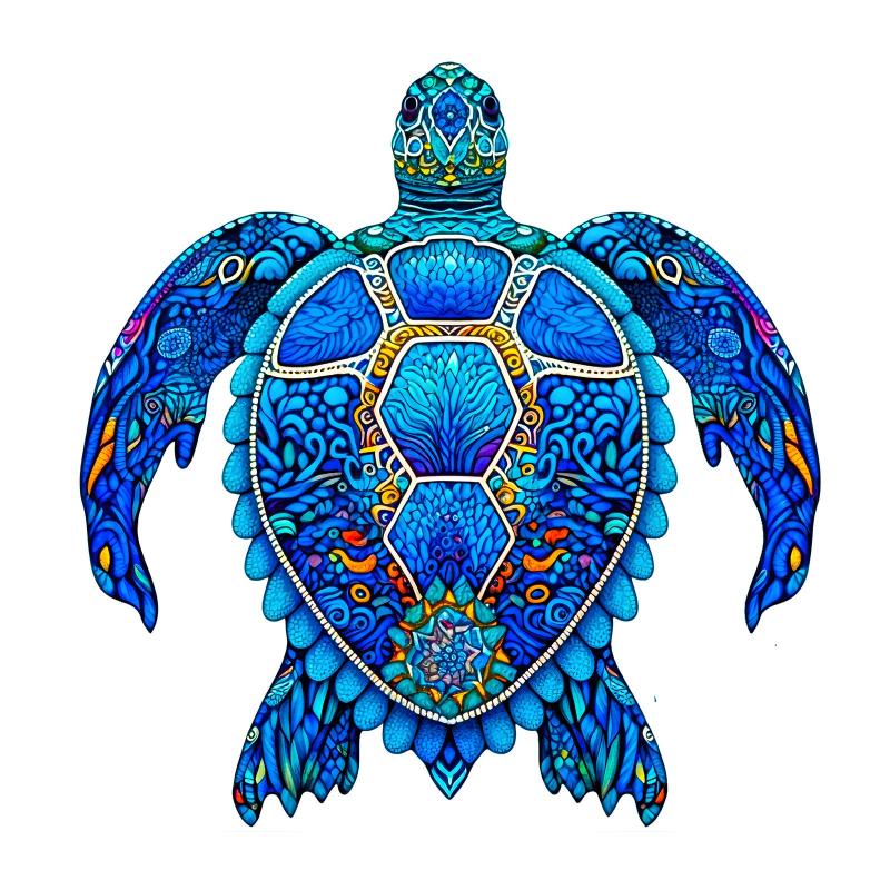 Wooden Turtle Puzzle Gift Pack for Adults and Children