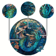 Wooden Mermaid Puzzle Creative Gift for Kids & Adults