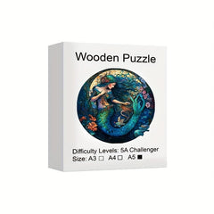 Wooden Mermaid Puzzle Creative Gift for Kids & Adults