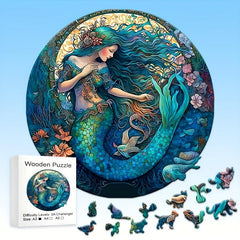 Wooden Mermaid Puzzle Creative Gift for Kids & Adults
