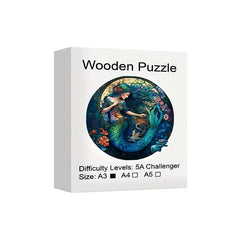 Wooden Mermaid Puzzle Creative Gift for Kids & Adults