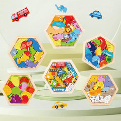 Wooden Animal Puzzle Montessori Educational Toy