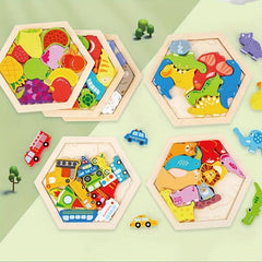 Wooden Animal Puzzle Montessori Educational Toy