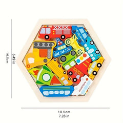Wooden Animal Puzzle Montessori Educational Toy