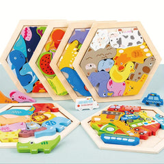 Wooden Animal Puzzle Montessori Educational Toy