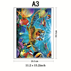Sea World Wooden Jigsaw Puzzle Art Unique Animal Shaped Pieces DIY Fun Toy Gift