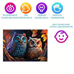 Owl Can't Sleep At Night Wooden Puzzle Gift