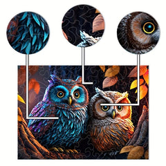 Owl Can't Sleep At Night Wooden Puzzle Gift