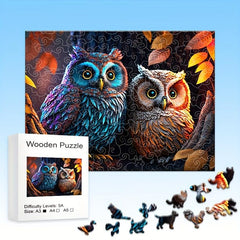 Owl Can't Sleep At Night Wooden Puzzle Gift