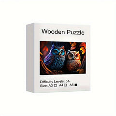 Owl Can't Sleep At Night Wooden Puzzle Gift