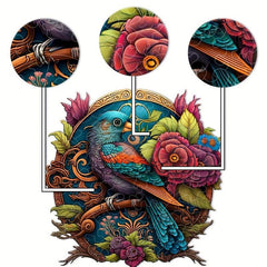 YinYang Bird Wooden Puzzle Christmas Halloween Gift Family Game