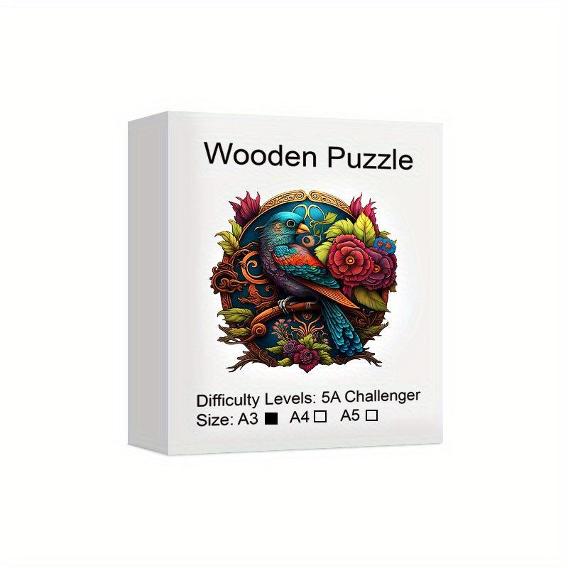 YinYang Bird Wooden Puzzle Christmas Halloween Gift Family Game