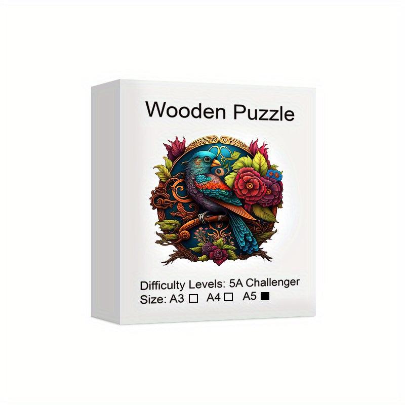 YinYang Bird Wooden Puzzle Christmas Halloween Gift Family Game
