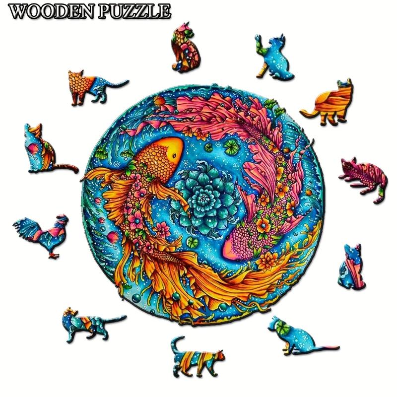 Koi Fish Wooden Jigsaw Puzzle for Adults