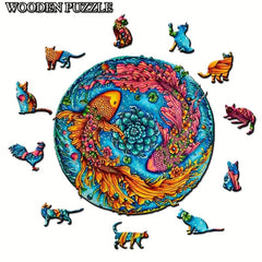 Koi Fish Wooden Jigsaw Puzzle for Adults