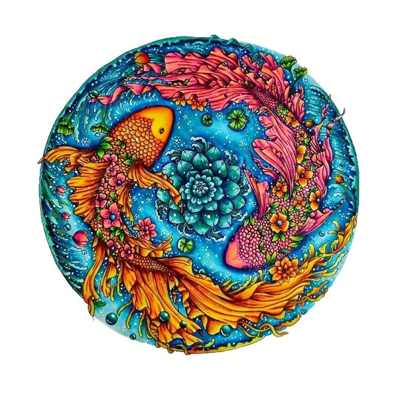 Koi Fish Wooden Jigsaw Puzzle for Adults