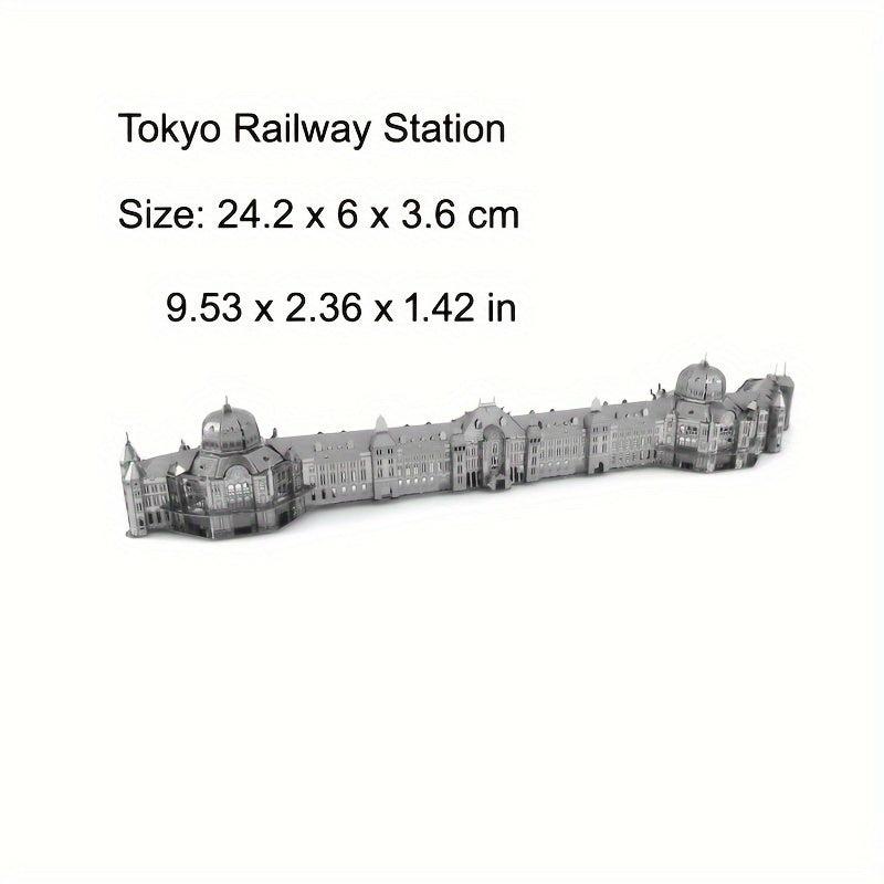 3D Metal Jigsaw Puzzle Model DIY Tokyo Train Station Building